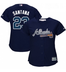 Womens Majestic Atlanta Braves 23 Danny Santana Authentic Blue Alternate Road Cool Base MLB Jersey Womens Majestic Atlanta Braves 23 Danny Santana Authentic Blue Alternate Road Cool Base MLB Jersey