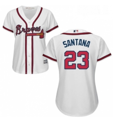 Womens Majestic Atlanta Braves 23 Danny Santana Replica White Home Cool Base MLB Jersey Womens Majestic Atlanta Braves 23 Danny Santana Replica White Home Cool Base MLB Jersey