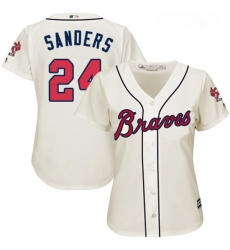 Womens Majestic Atlanta Braves 24 Deion Sanders Authentic Cream Alternate 2 Cool Base MLB Jersey Womens Majestic Atlanta Braves 24 Deion Sanders Authentic Cream Alternate 2 Cool Base MLB Jersey