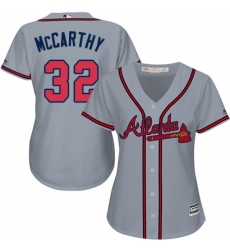 Womens Majestic Atlanta Braves 32 Brandon McCarthy Authentic Grey Road Cool Base MLB Jersey Womens Majestic Atlanta Braves 32 Brandon McCarthy Authentic Grey Road Cool Base MLB Jersey