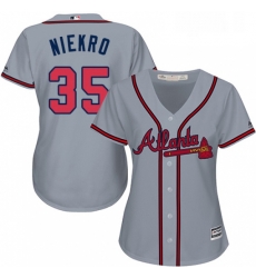 Womens Majestic Atlanta Braves 35 Phil Niekro Replica Grey Road Cool Base MLB Jersey Womens Majestic Atlanta Braves 35 Phil Niekro Replica Grey Road Cool Base MLB Jersey