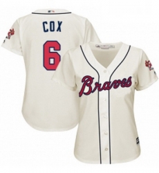 Womens Majestic Atlanta Braves 6 Bobby Cox Replica Cream Alternate 2 Cool Base MLB Jersey Womens Majestic Atlanta Braves 6 Bobby Cox Replica Cream Alternate 2 Cool Base MLB Jersey
