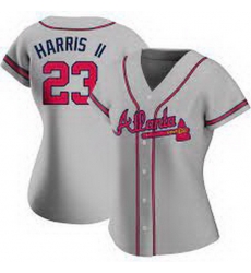 Women's Michael Harris II Atlanta Braves Road Jersey Gray Women's Michael Harris II Atlanta Braves Road Jersey Gray