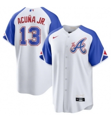 Youth Atlanta Braves 13 Ronald Acu F1a Jr White 2023 City Connect Stitched Baseball Jersey Youth Atlanta Braves 13 Ronald Acu F1a Jr White 2023 City Connect Stitched Baseball Jersey