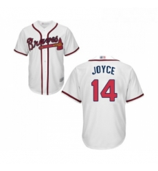 Youth Atlanta Braves 14 Matt Joyce Replica White Home Cool Base Baseball Jersey Youth Atlanta Braves 14 Matt Joyce Replica White Home Cool Base Baseball Jersey