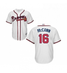 Youth Atlanta Braves 16 Brian McCann Replica White Home Cool Base Baseball Jersey Youth Atlanta Braves 16 Brian McCann Replica White Home Cool Base Baseball Jersey