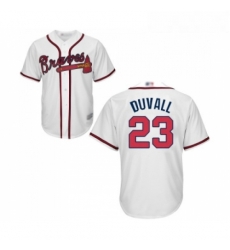 Youth Atlanta Braves 23 Adam Duvall Replica White Home Cool Base Baseball Jersey Youth Atlanta Braves 23 Adam Duvall Replica White Home Cool Base Baseball Jersey