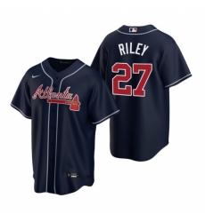 Youth Atlanta Braves 27 Austin Riley Cool Base MLB Stitched Jersey Navy Blue Youth Atlanta Braves 27 Austin Riley Cool Base MLB Stitched Jersey Navy Blue