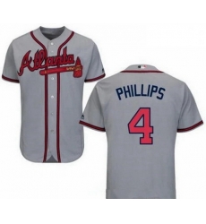 Youth Atlanta Braves #4 Brandon Phillips Gray Road Cool Base Jersey Youth Atlanta Braves #4 Brandon Phillips Gray Road Cool Base Jersey