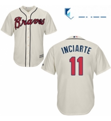 Youth Majestic Atlanta Braves 11 Ender Inciarte Authentic Cream Alternate 2 Cool Base MLB Jersey Youth Majestic Atlanta Braves 11 Ender Inciarte Authentic Cream Alternate 2 Cool Base MLB Jersey