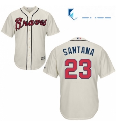 Youth Majestic Atlanta Braves 23 Danny Santana Replica Cream Alternate 2 Cool Base MLB Jersey Youth Majestic Atlanta Braves 23 Danny Santana Replica Cream Alternate 2 Cool Base MLB Jersey