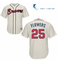 Youth Majestic Atlanta Braves 25 Tyler Flowers Replica Cream Alternate 2 Cool Base MLB Jersey Youth Majestic Atlanta Braves 25 Tyler Flowers Replica Cream Alternate 2 Cool Base MLB Jersey