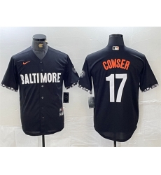 Men Baltimore Orioles 17 Colton Cowser Black 2023 City Connect Cool Base Stitched Baseball Jersey Men Baltimore Orioles 17 Colton Cowser Black 2023 City Connect Cool Base Stitched Baseball Jersey