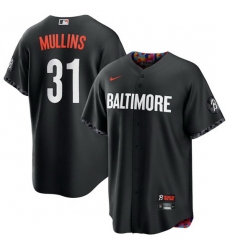 Men Baltimore Orioles 31 Cedric Mullins Black 2023 City Connect Cool Base Stitched Baseball Jersey Men Baltimore Orioles 31 Cedric Mullins Black 2023 City Connect Cool Base Stitched Baseball Jersey