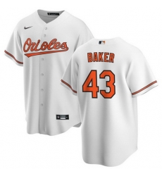 Men Baltimore Orioles 43 Bryan Baker White Cool Base Stitched Jersey Men Baltimore Orioles 43 Bryan Baker White Cool Base Stitched Jersey