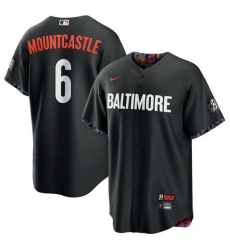 Men Baltimore Orioles 6 Ryan Mountcastle Black 2023 City Connect Cool Base Stitched Baseball Jersey Men Baltimore Orioles 6 Ryan Mountcastle Black 2023 City Connect Cool Base Stitched Baseball Jersey
