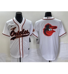 Men Baltimore Orioles White Team Big Logo Cool Base Stitched Jersey Men Baltimore Orioles White Team Big Logo Cool Base Stitched Jersey