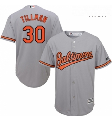 Mens Majestic Baltimore Orioles 30 Chris Tillman Replica Grey Road Cool Base MLB Jersey Mens Majestic Baltimore Orioles 30 Chris Tillman Replica Grey Road Cool Base MLB Jersey