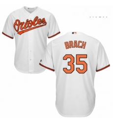 Mens Majestic Baltimore Orioles 35 Brad Brach Replica White Home Cool Base MLB Jersey Mens Majestic Baltimore Orioles 35 Brad Brach Replica White Home Cool Base MLB Jersey