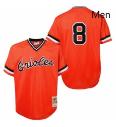 Mens Mitchell and Ness Baltimore Orioles 8 Cal Ripken Replica Orange Throwback MLB Jersey Mens Mitchell and Ness Baltimore Orioles 8 Cal Ripken Replica Orange Throwback MLB Jersey