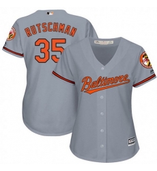 Women Baltimore Oriole #35 Adley Rutschman Gray Flex Base Stitched Baseball jersey Women Baltimore Oriole #35 Adley Rutschman Gray Flex Base Stitched Baseball jersey