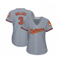 Womens Baltimore Orioles 3 Cedric Mullins Replica Grey Road Cool Base Baseball Jersey Womens Baltimore Orioles 3 Cedric Mullins Replica Grey Road Cool Base Baseball Jersey