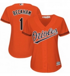 Womens Majestic Baltimore Orioles 1 Tim Beckham Replica Orange Alternate Cool Base MLB Jersey Womens Majestic Baltimore Orioles 1 Tim Beckham Replica Orange Alternate Cool Base MLB Jersey