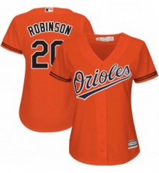 Womens Majestic Baltimore Orioles 20 Frank Robinson Replica Orange Alternate Cool Base MLB Jersey Womens Majestic Baltimore Orioles 20 Frank Robinson Replica Orange Alternate Cool Base MLB Jersey