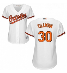 Womens Majestic Baltimore Orioles 30 Chris Tillman Replica White Home Cool Base MLB Jersey Womens Majestic Baltimore Orioles 30 Chris Tillman Replica White Home Cool Base MLB Jersey