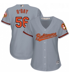Womens Majestic Baltimore Orioles 56 Darren ODay Replica Grey Road Cool Base MLB Jersey Womens Majestic Baltimore Orioles 56 Darren ODay Replica Grey Road Cool Base MLB Jersey