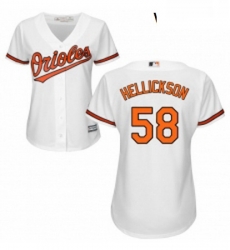 Womens Majestic Baltimore Orioles 58 Jeremy Hellickson Replica White Home Cool Base MLB Jersey Womens Majestic Baltimore Orioles 58 Jeremy Hellickson Replica White Home Cool Base MLB Jersey