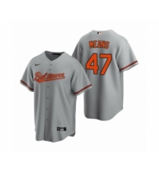 Youth Baltimore Orioles #47 John Means Nike Gray Replica Road Jersey Youth Baltimore Orioles #47 John Means Nike Gray Replica Road Jersey
