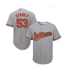 Youth Baltimore Orioles 53 Dan Straily Replica Grey Road Cool Base Baseball Jersey Youth Baltimore Orioles 53 Dan Straily Replica Grey Road Cool Base Baseball Jersey