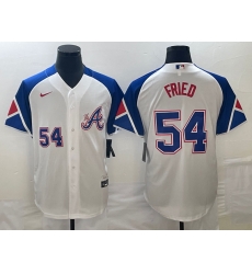 MLB Braves 54 Max Fried White City Connect Nike Cool Base Men Jersey 3 MLB Braves 54 Max Fried White City Connect Nike Cool Base Men Jersey 3