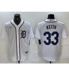 MLB Tigers 33 Keith White Nike Cool Base Men Jersey MLB Tigers 33 Keith White Nike Cool Base Men Jersey