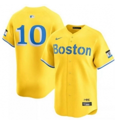 Men Boston Red Sox 10 Trevor Story Gold City Connect Stitched Baseball Jersey Men Boston Red Sox 10 Trevor Story Gold City Connect Stitched Baseball Jersey