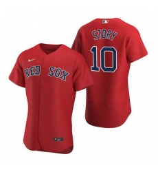 Men Boston Red Sox 10 Trevor Story Red Flex Base Stitched Baseball jersey Men Boston Red Sox 10 Trevor Story Red Flex Base Stitched Baseball jersey