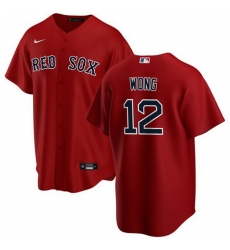 Men Boston Red Sox 12 Connor Wong Red Cool Base Stitched Jersey Men Boston Red Sox 12 Connor Wong Red Cool Base Stitched Jersey