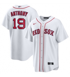 Men Boston Red Sox 19 Roman Anthony White Cool Base Stitched Baseball Jersey