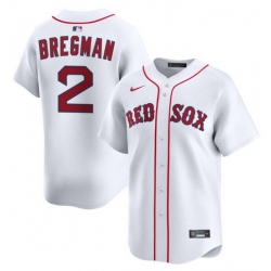 Men Boston Red Sox 2 Alex Bregman White 2024 Home Limited Stitched Baseball Jersey