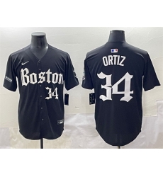 Men Boston Red Sox 34 David Ortiz Black Gothic Vapor Limited Stitched Baseball Jersey Men Boston Red Sox 34 David Ortiz Black Gothic Vapor Limited Stitched Baseball Jersey