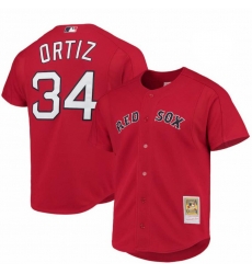 Men Boston Red Sox 34 David Ortiz Red Mitchell Ness Cooperstown Stitched Jersey Men Boston Red Sox 34 David Ortiz Red Mitchell Ness Cooperstown Stitched Jersey