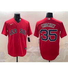 Men Boston Red Sox 35 Garrett Crochet Red Cool Base Stitched Baseball Jersey Men Boston Red Sox 35 Garrett Crochet Red Cool Base Stitched Baseball Jersey