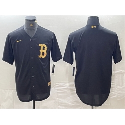 Men Boston Red Sox Blank Black Cool Base Stitched Baseball Jersey