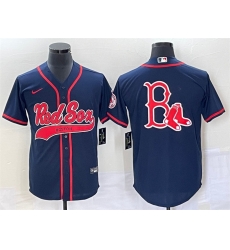 Men Boston Red Sox Blank Navy With Logo In Back Cool Base Stitched Baseball Jersey Men Boston Red Sox Blank Navy With Logo In Back Cool Base Stitched Baseball Jersey