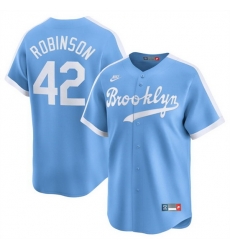 Men Brooklyn Dodgers 42 Jackie Robinson Blue Throwback Cooperstown Collection Limited Stitched Baseball Jersey Men Brooklyn Dodgers 42 Jackie Robinson Blue Throwback Cooperstown Collection Limited Stitched Baseball Jersey