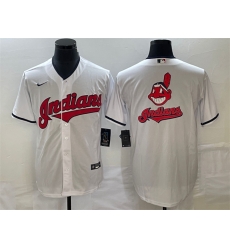 Men Cleveland Guardians White Team Big Logo Cool Base Stitched Jersey Men Cleveland Guardians White Team Big Logo Cool Base Stitched Jersey