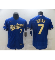 Men Dodgers 7 Julio Urias Royal Gold Champion Nike Flexbase Jersey Men Dodgers 7 Julio Urias Royal Gold Champion Nike Flexbase Jersey