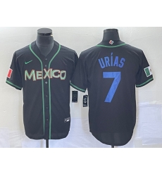 Men Mexico Baseball 7 Julio Urias 2023 Black World Baseball With Patch Classic Stitched Jersey 33 Men Mexico Baseball 7 Julio Urias 2023 Black World Baseball With Patch Classic Stitched Jersey 33