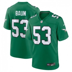 Men Philadelphia Eagles 53 Zack Baun Kelly Green Vapor Limi